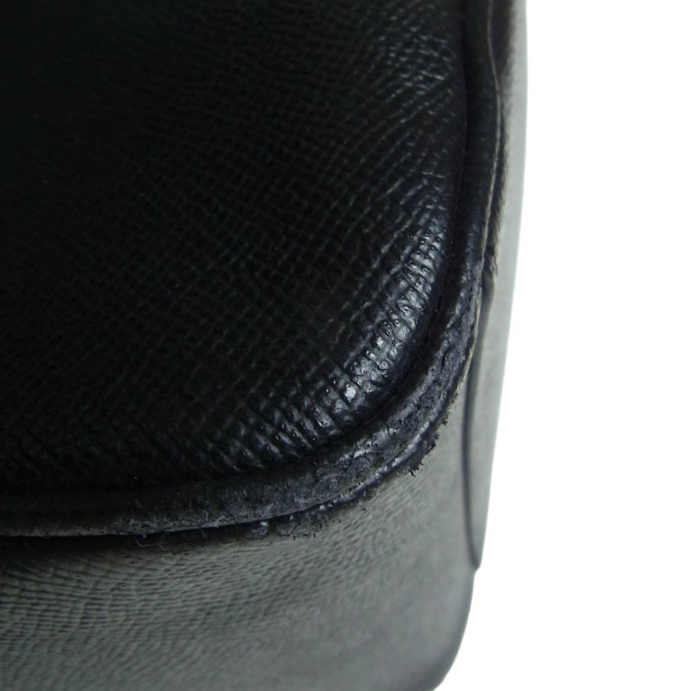 COACH コーチ F59141 2WAY クロスグレイン レザー ビジネスバッグ ショルダー バッグ ブラック系【中古】