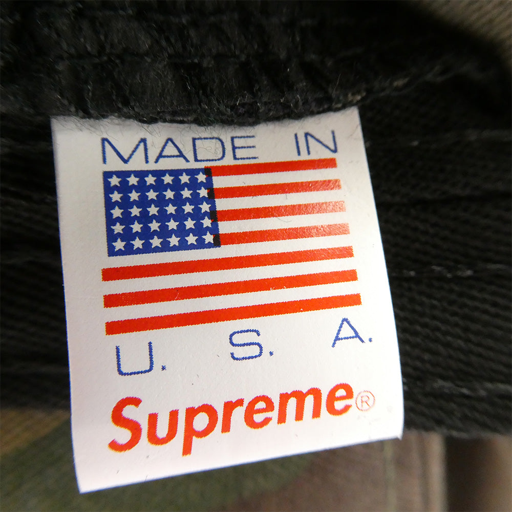Supreme シュプリーム 20SS underline 5-panel cap アンダーライン カモフラ ロゴプリント キャップ カーキ系【極上美品】【中古】