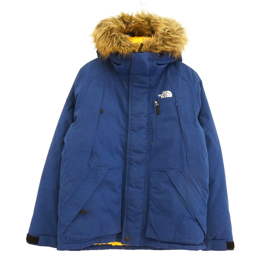 THE NORTH FACE ノースフェイス ND91530 ELEBUS JACKET エレバス ファーフード ダウン ジャケット ネイビー系 M【中古】