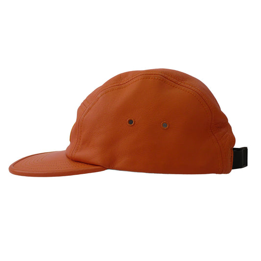 Supreme シュプリーム 16AW Leather Camp Cap ボックスロゴ レザー キャンプ キャップ 帽子 オレンジ系【中古】