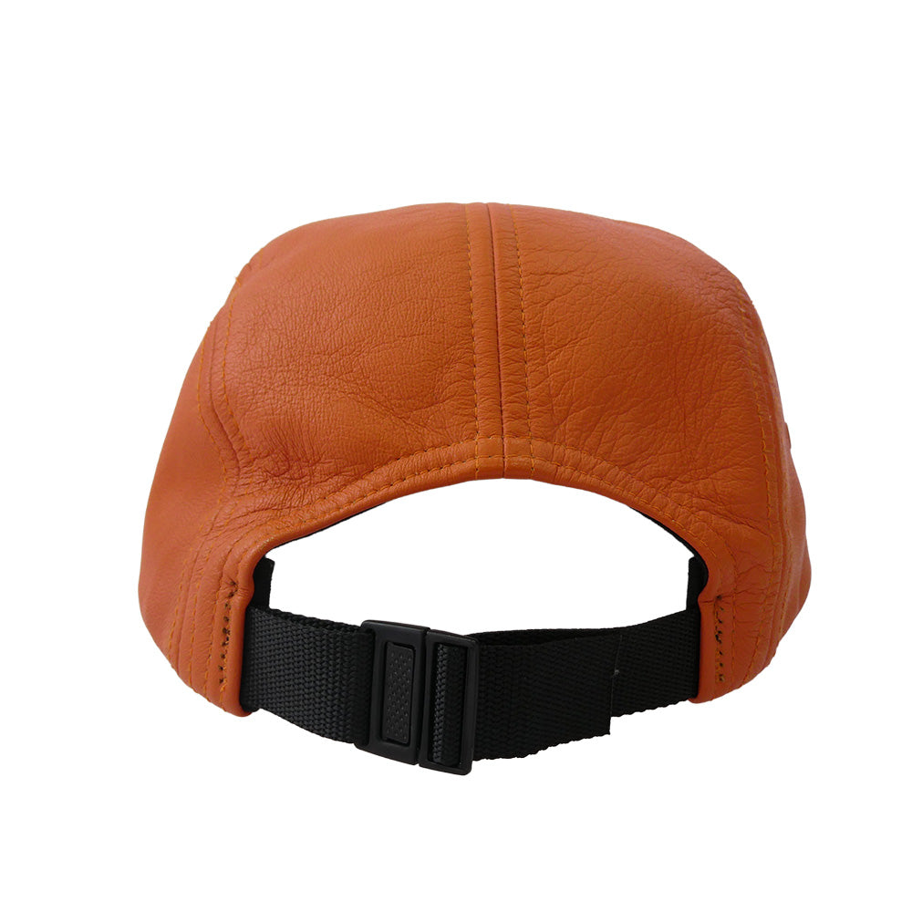 Supreme シュプリーム 16AW Leather Camp Cap ボックスロゴ レザー キャンプ キャップ 帽子 オレンジ系【中古】