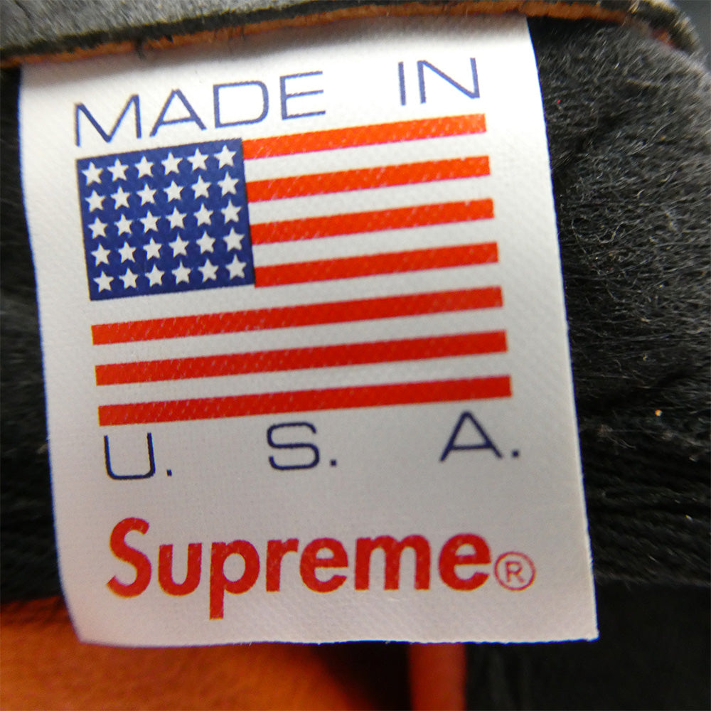 Supreme シュプリーム 16AW Leather Camp Cap ボックスロゴ レザー キャンプ キャップ 帽子 オレンジ系【中古】