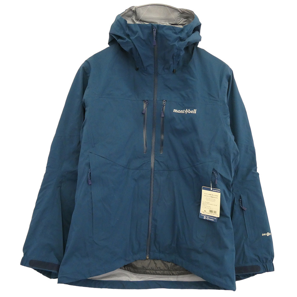 mont-bell モンベル 1102504 3in1 フォールラインパーカ 3WAY ジャケット ブルーグリーン XL【極上美品】【中古】