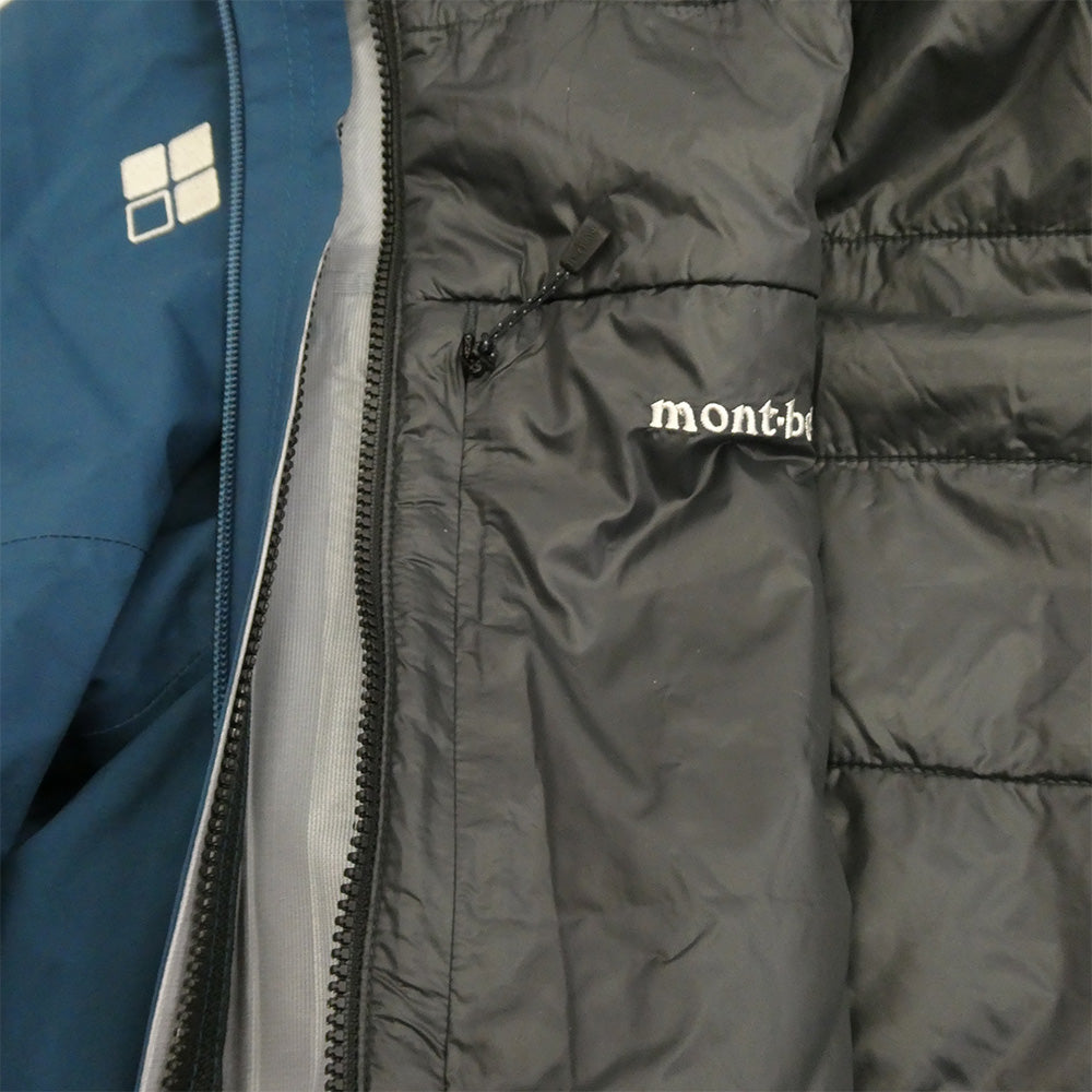 mont-bell モンベル 1102504 3in1 フォールラインパーカ 3WAY ジャケット ブルーグリーン XL【極上美品】【中古】