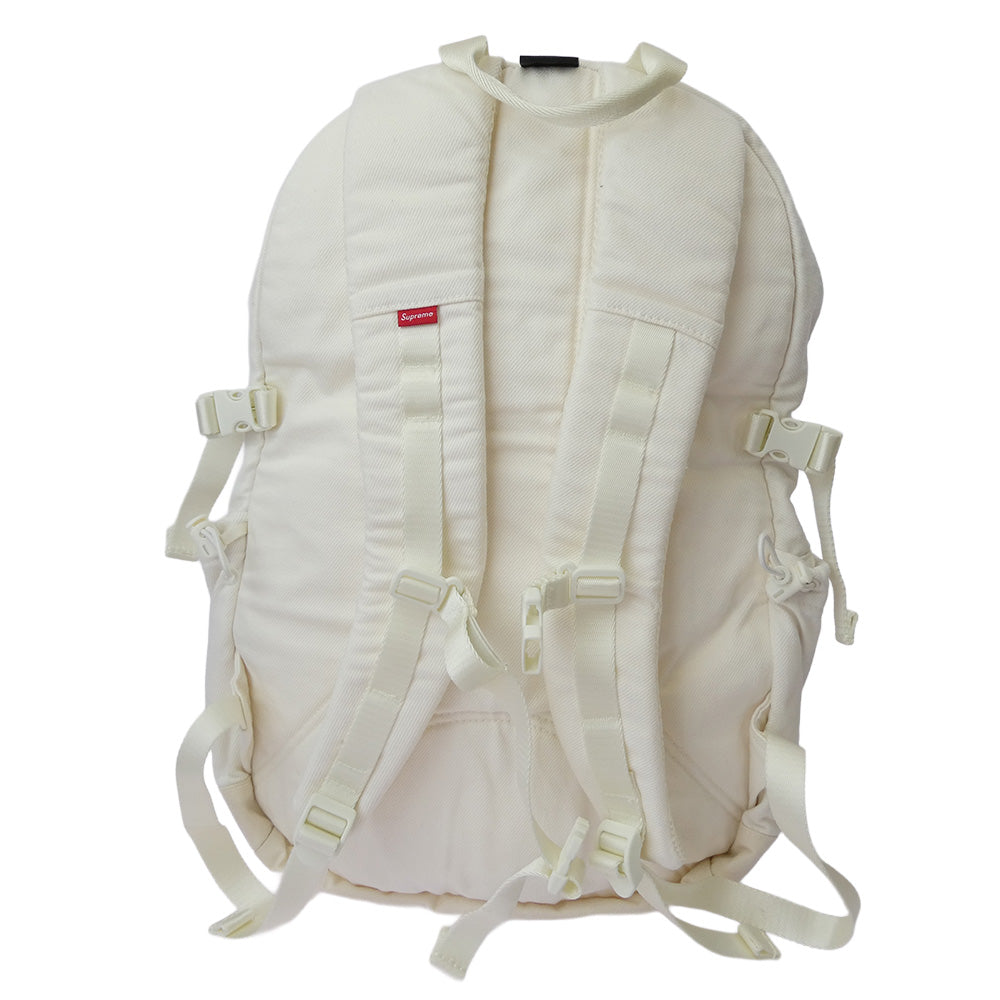 Supreme シュプリーム 25AW Denim Backpack デニム バックパック ホワイト系【極上美品】【中古】