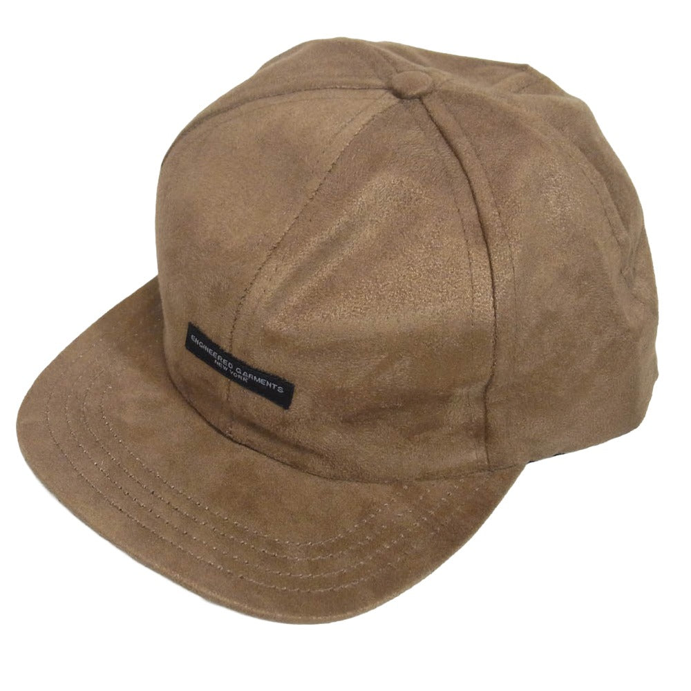 Engineered Garments エンジニアードガーメンツ Polyester Fake Suede フェイクスエード ロゴ キャップ ブラウン系【中古】