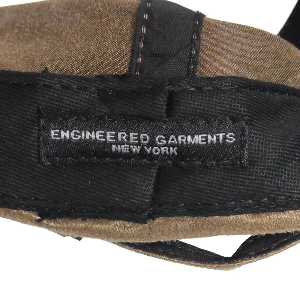 Engineered Garments エンジニアードガーメンツ Polyester Fake Suede フェイクスエード ロゴ キャップ ブラウン系【中古】