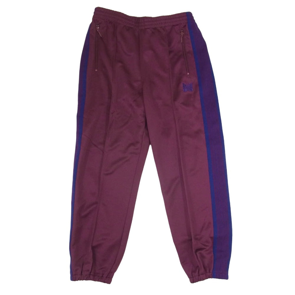 Needles ニードルス NS249 Zipped Pant Poly Smooth サイドライン 裾ジップ ジャージ トラックパンツ エンジ系 S【美品】【中古】
