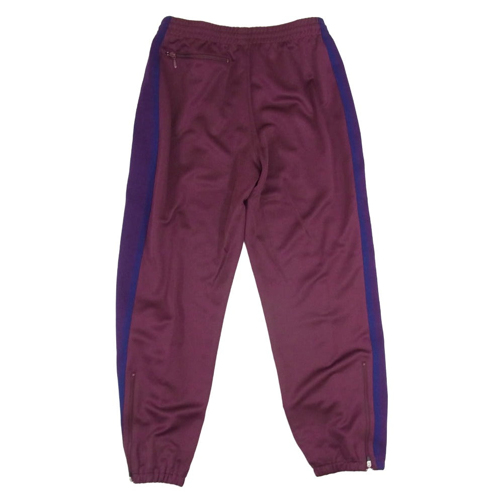 Needles ニードルス NS249 Zipped Pant Poly Smooth サイドライン 裾ジップ ジャージ トラックパンツ エンジ系 S【美品】【中古】