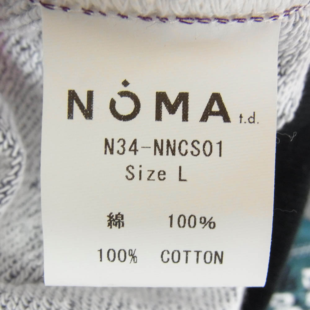 Needles ニードルス 22AW N34-NNCS01 NOMA ノマ Crewneck Sweat Shirt Cotton Jersey 総柄 クルーネック コットン スウェット パープル系 L【中古】