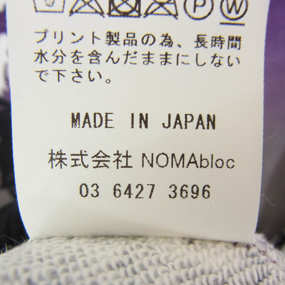 Needles ニードルス 22AW N34-NNCS01 NOMA ノマ Crewneck Sweat Shirt Cotton Jersey 総柄 クルーネック コットン スウェット パープル系 L【中古】