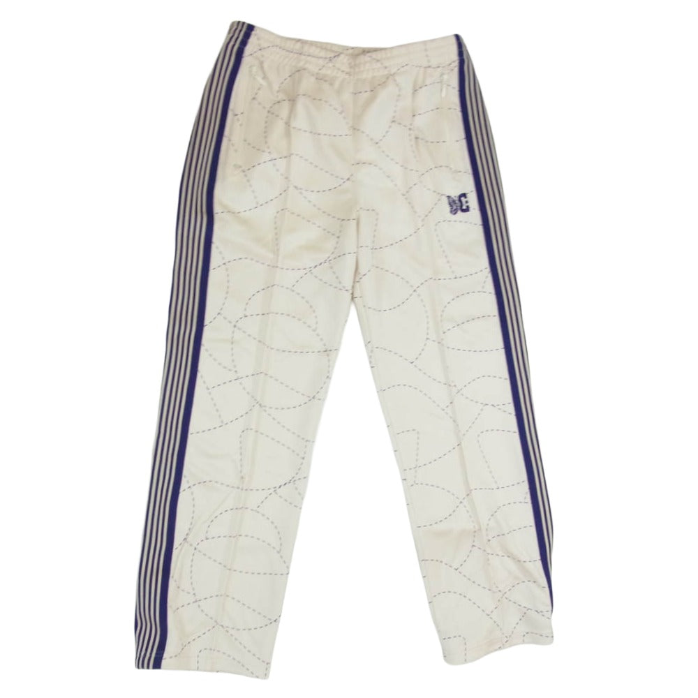 Needles ニードルス MR609 DC SHOE Track Pant パピヨン刺繡 ワイド トラックパンツ ジャージ オフホワイト系 M【中古】