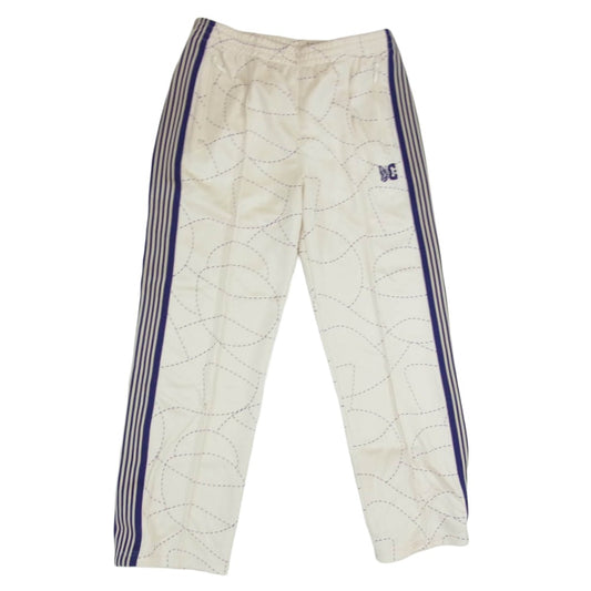 Needles ニードルス MR609 DC SHOE Track Pant パピヨン刺繡 ワイド トラックパンツ ジャージ オフホワイト系 M【中古】