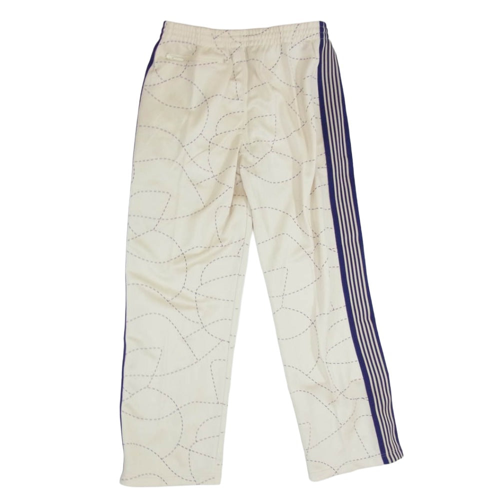 Needles ニードルス MR609 DC SHOE Track Pant パピヨン刺繡 ワイド トラックパンツ ジャージ オフホワイト系 M【中古】