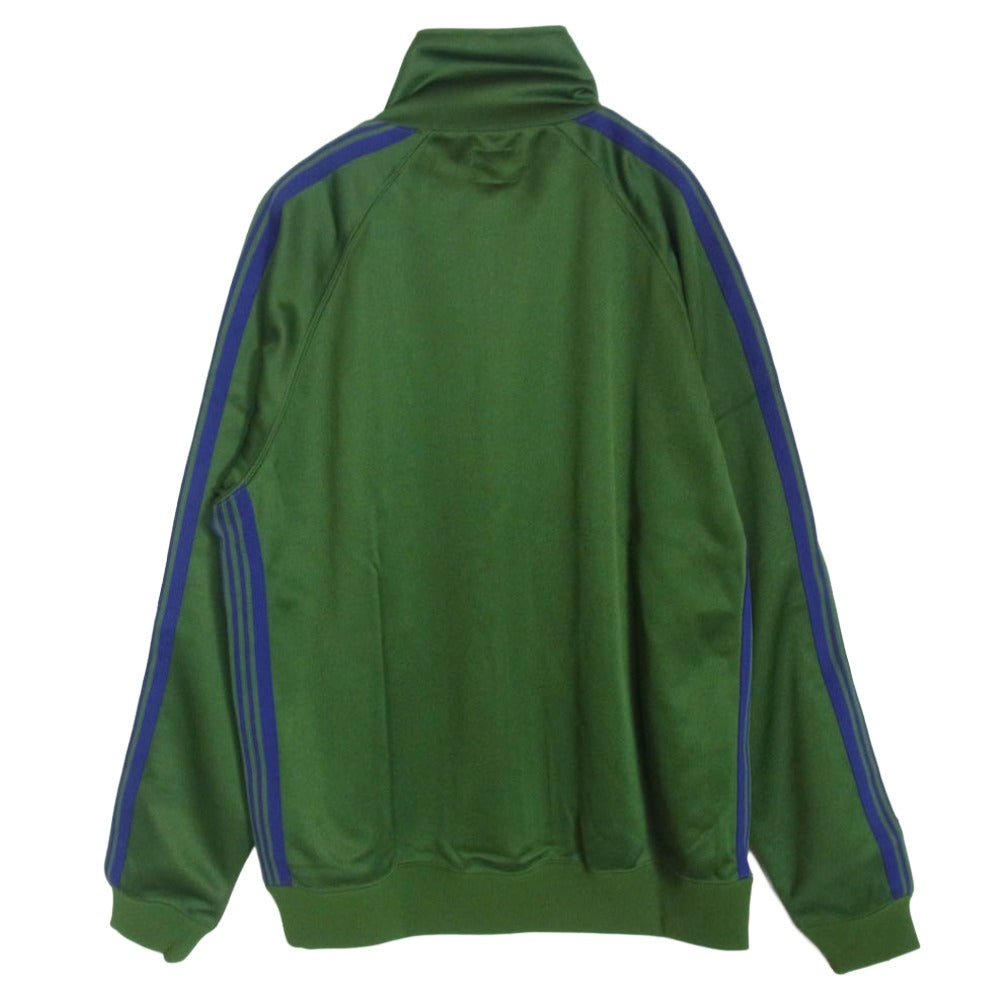 Needles ニードルス NS244 Track Jacket Poly Smooth パピヨン刺繍 トラックジャケット ジャージ グリーン系 L【美品】【中古】