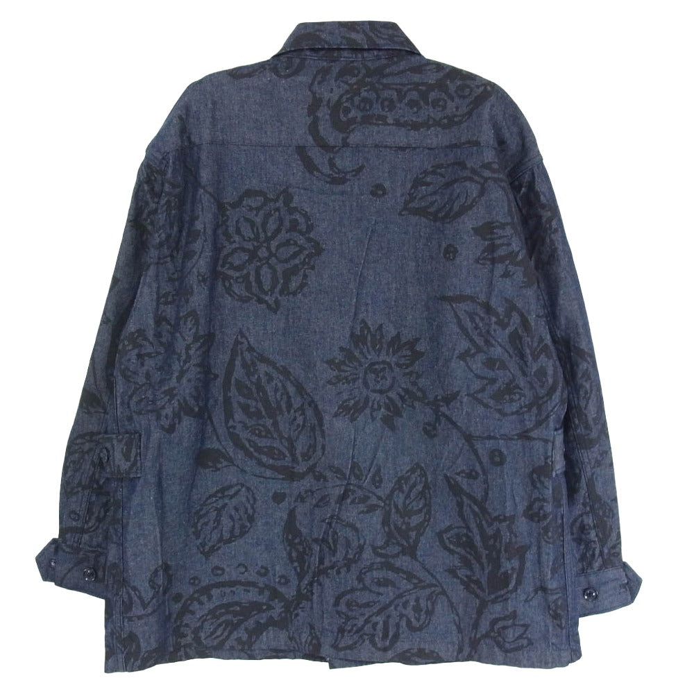 Engineered Garments エンジニアードガーメンツ Jungle Fatigue Jacket Flower Print フラワープリント ジャングルファティーグ デニムジャケット インディゴブルー系 XS【中古】