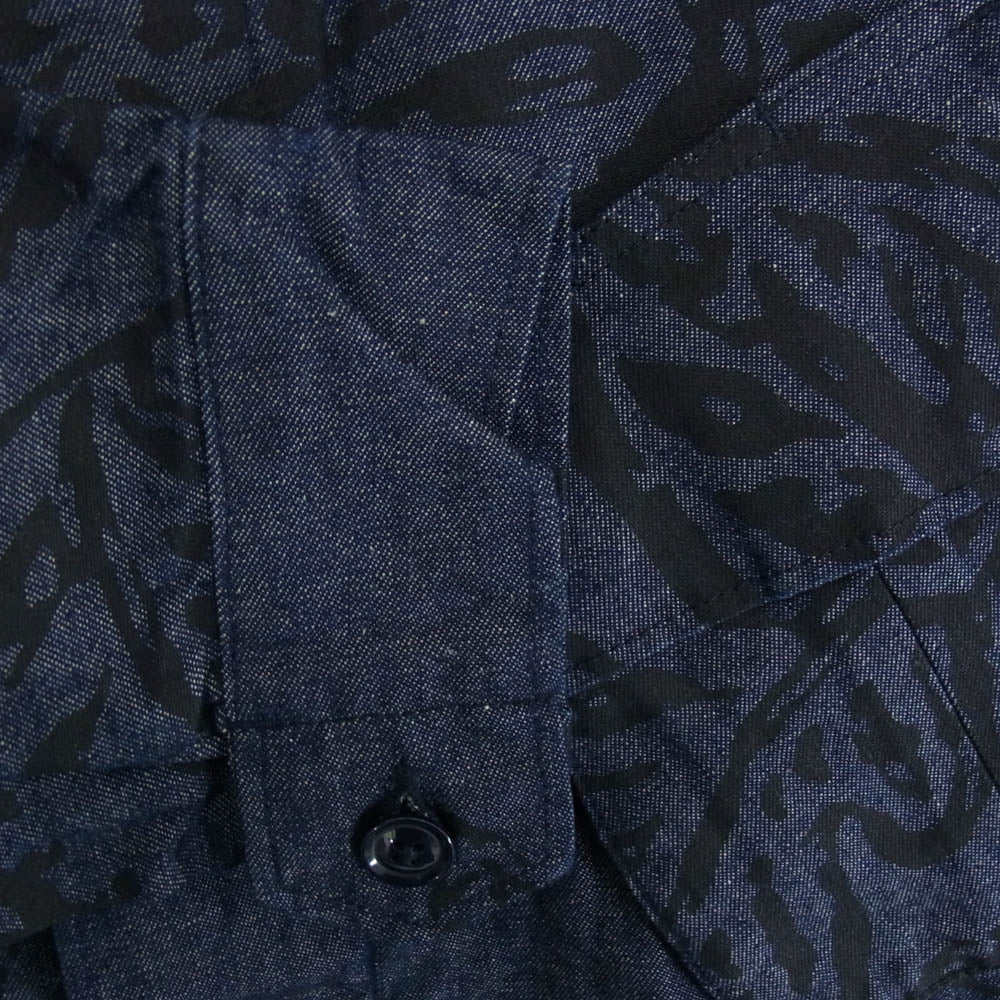 Engineered Garments エンジニアードガーメンツ Jungle Fatigue Jacket Flower Print フラワープリント ジャングルファティーグ デニムジャケット インディゴブルー系 XS【中古】