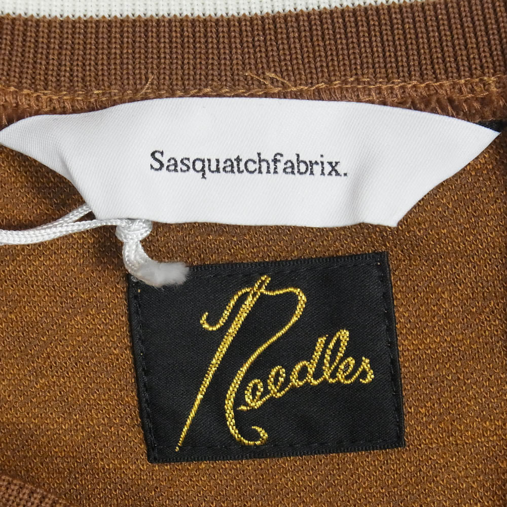 Needles ニードルス 23AW 23AW-JKL-070 Sasquatchfabrix. サスクワッチファブリックス Wネーム パピヨン刺繍 トラックジャケット ジャージ CAMEL L【美品】【中古】