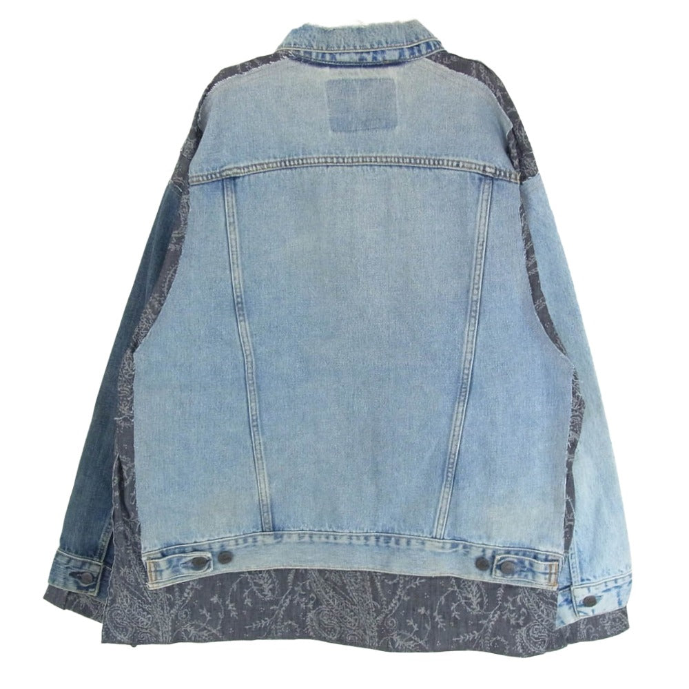 Needles ニードルス NS297 Rebuild by Jean Jacket Covered Jacket リビルドバイニードルズ 再構築 デニム カバーオール ジャケット インディゴブルー系 M【中古】