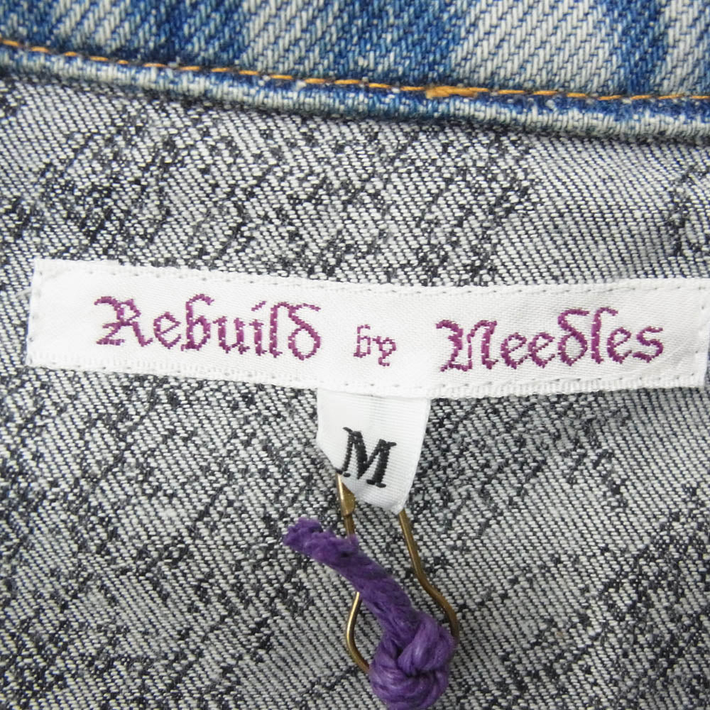 Needles ニードルス NS297 Rebuild by Jean Jacket Covered Jacket リビルドバイニードルズ 再構築 デニム カバーオール ジャケット インディゴブルー系 M【中古】