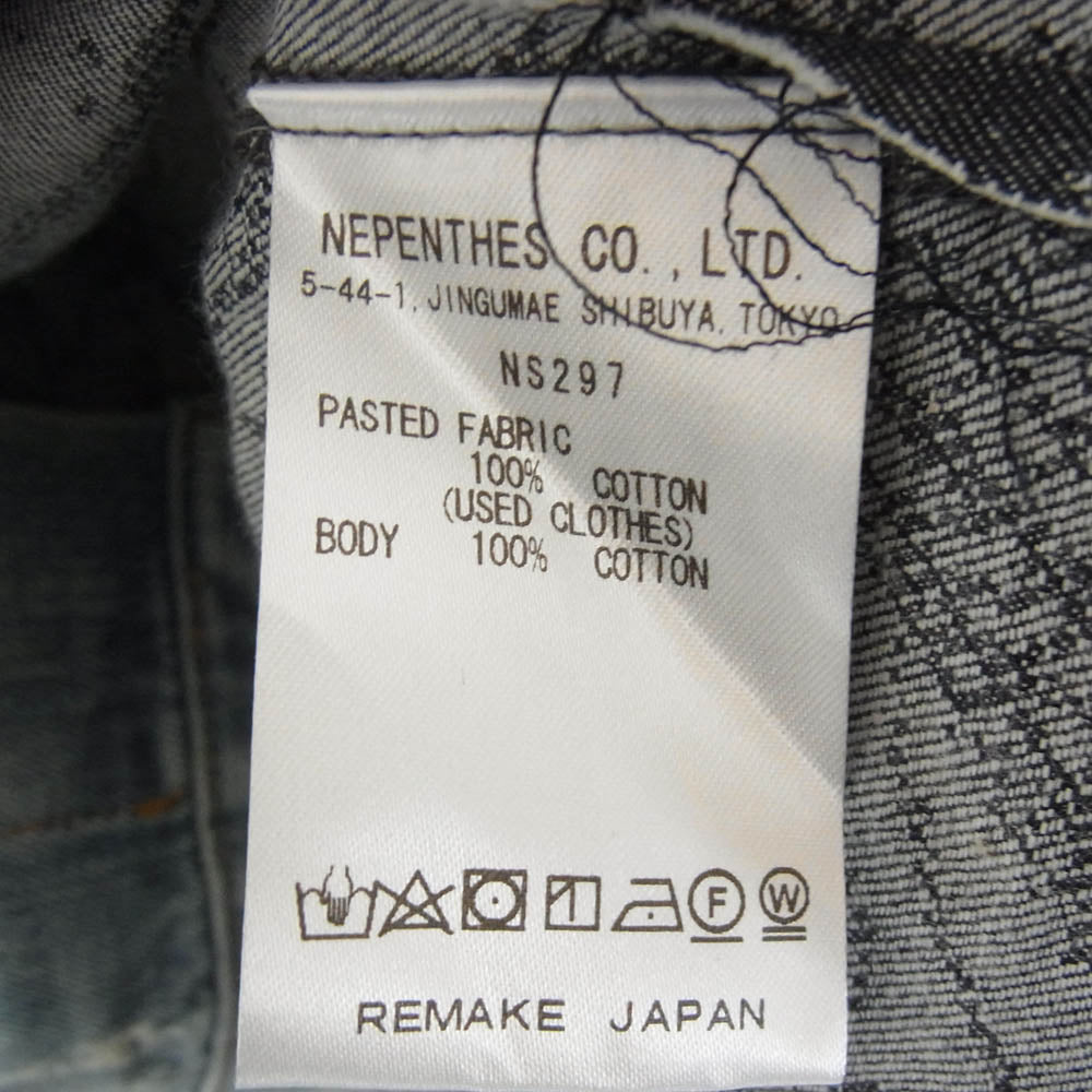 Needles ニードルス NS297 Rebuild by Jean Jacket Covered Jacket リビルドバイニードルズ 再構築 デニム カバーオール ジャケット インディゴブルー系 M【中古】