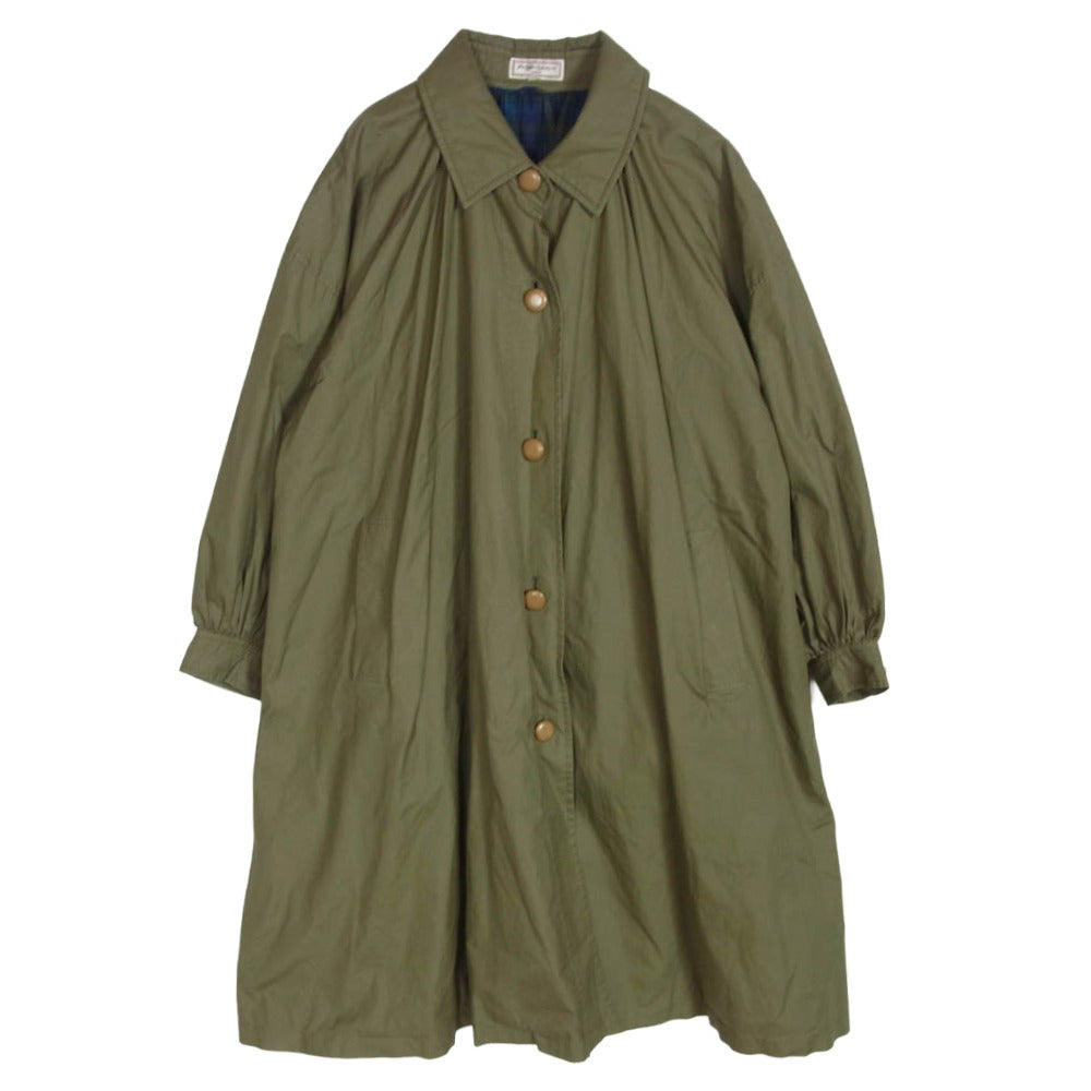 Yves Saint Laurent ステンカラーコート 古着 良品 Yves Saint Laurent】イヴサンローラン ステンカラーコート カーキ