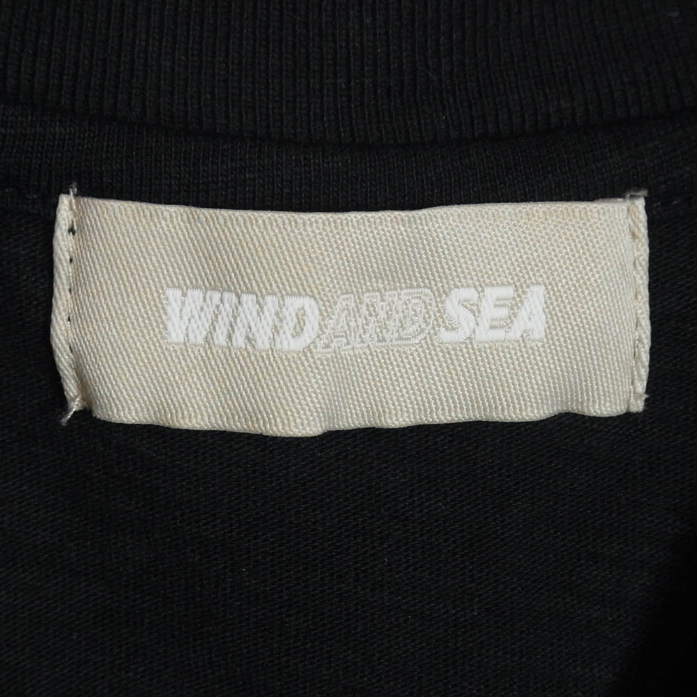 WIND AND SEA ウィンダンシー wds-o-ess-25-q4-cs-01 POCKET S/S TEE 刺繍 ポケット ブラック系 S【中古】