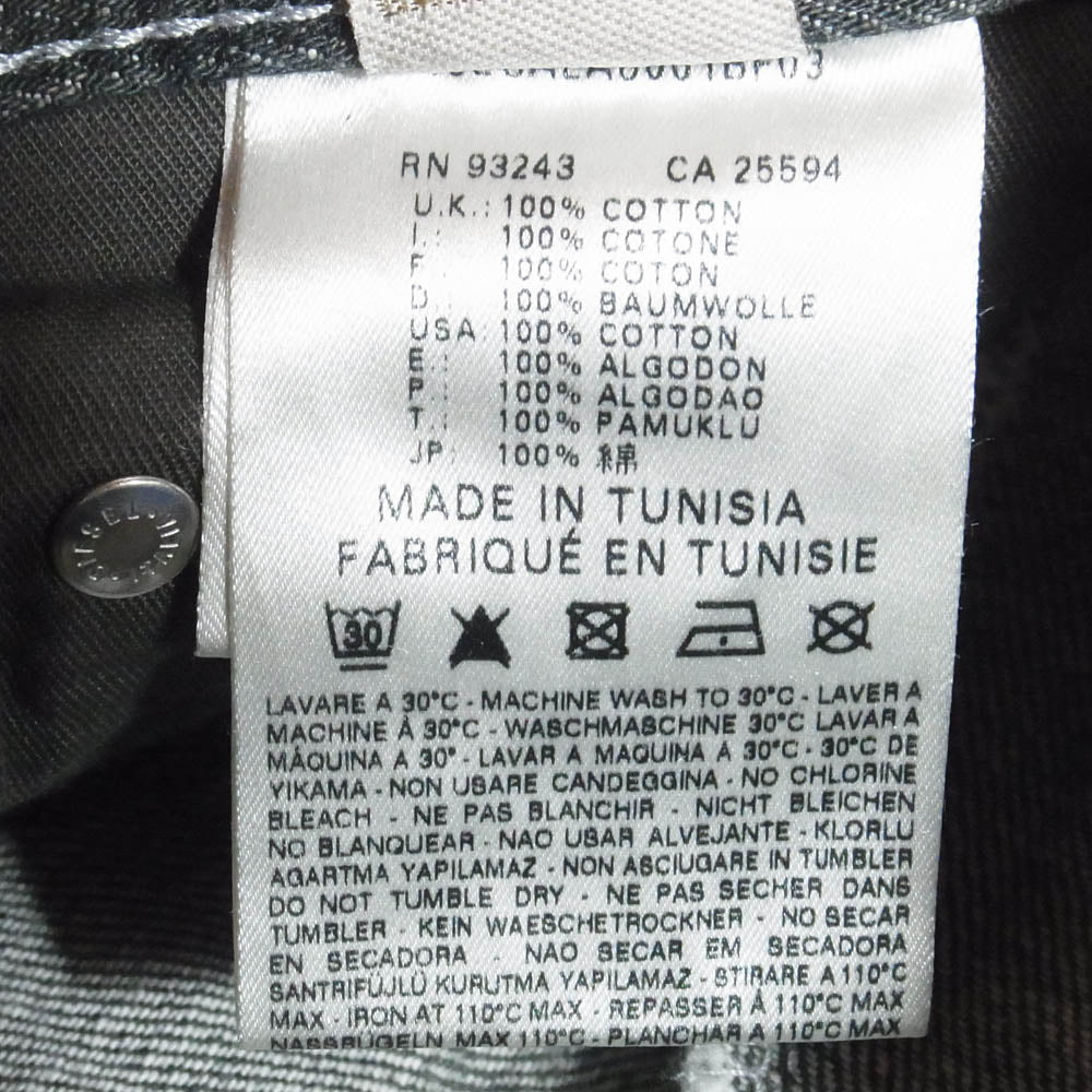 DIESEL ディーゼル TIMMEN レザーパッチポケット ダメージ加工 デニムパンツ ジーンズ インディゴブルー系 W27【中古】