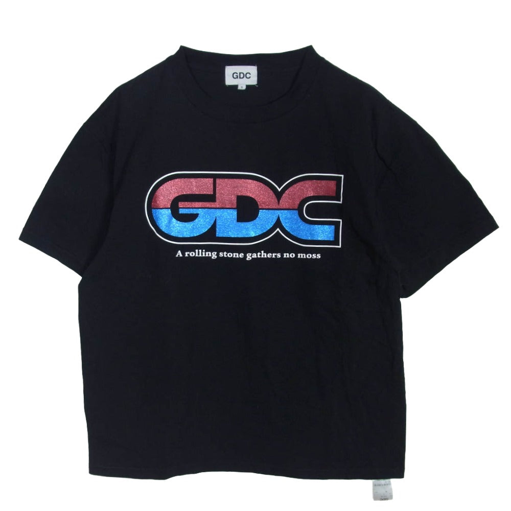 GDC ジーディーシー GD0180 trico Tee トリコ ラメ加工 ロゴプリント 半袖 Tシャツ ブラック系 S【中古】