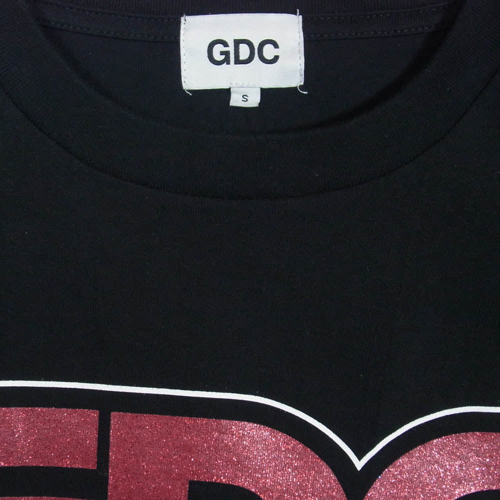 GDC ジーディーシー GD0180 trico Tee トリコ ラメ加工 ロゴプリント 半袖 Tシャツ ブラック系 S【中古】