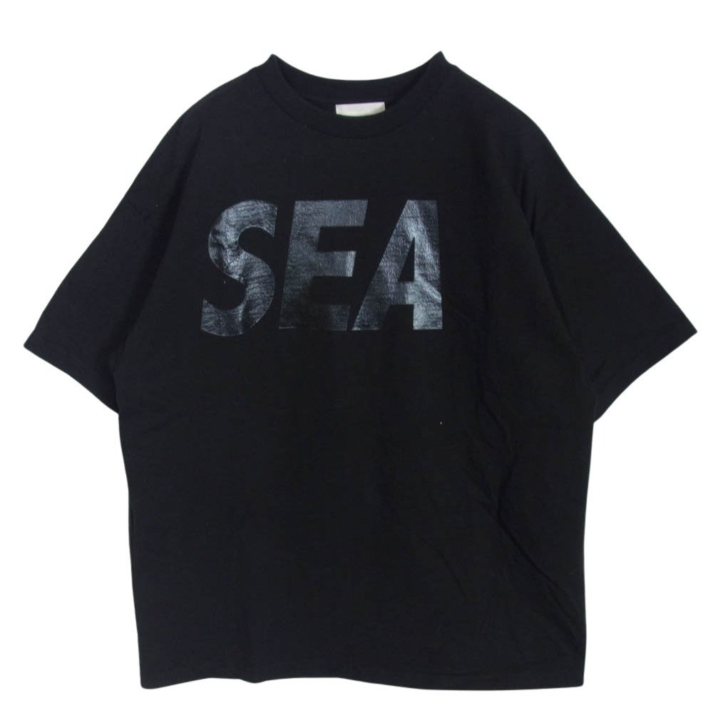 WIND AND SEA ウィンダンシー wds-o-sig7-25-q4-cs-01 ロゴ プリント 半袖 Tシャツ ブラック系 S【中古】