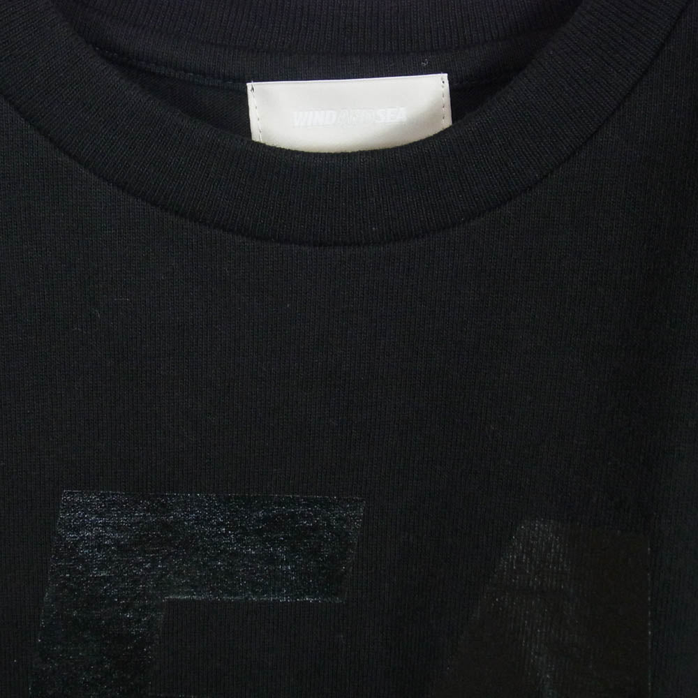 WIND AND SEA ウィンダンシー wds-o-sig7-25-q4-cs-01 ロゴ プリント 半袖 Tシャツ ブラック系 S【中古】