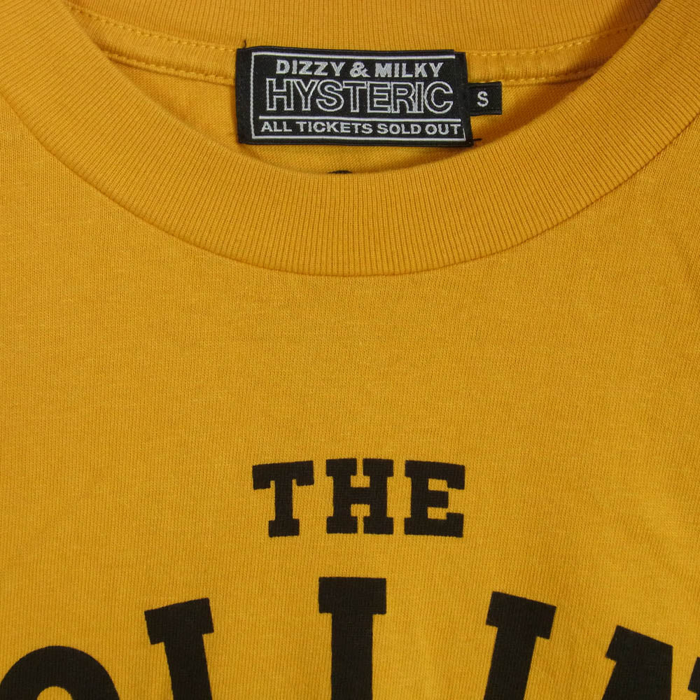 HYSTERIC GLAMOUR ヒステリックグラマー 24AW 02243CL13 THE ROLLING STONES/HYSTERIC&STEEL WHEELS ローリングストーンズ 長袖 Tシャツ イエロー系 S【中古】