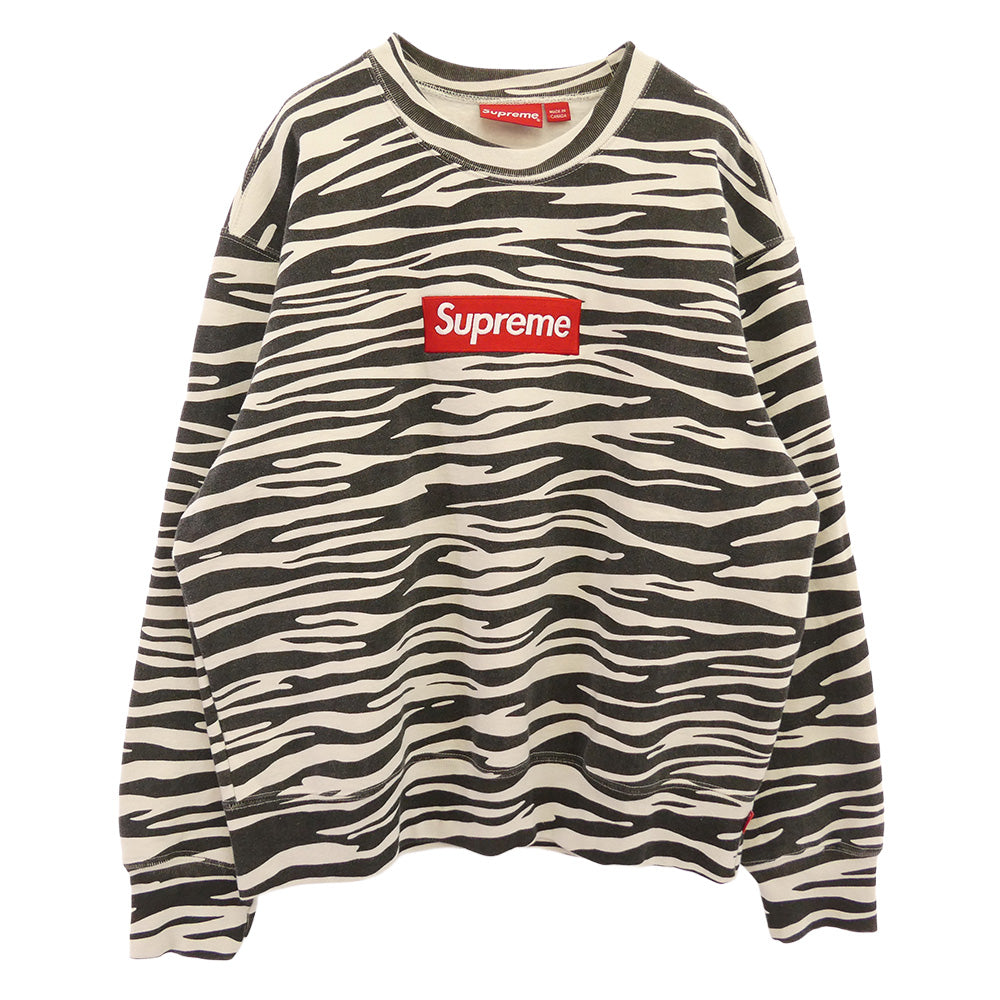 Supreme シュプリーム 22AW Box Logo Crewneck ボックスロゴ クルーネック スウェット ブラック系 ホワイト系 S【中古】