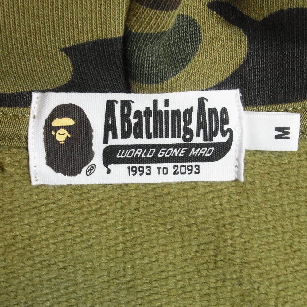A BATHING APE アベイシングエイプ 001ZPK731903C × ANTI SOCIAL SOCIAL CLUB アンチソーシャルソーシャルクラブ BAPE X ASSC FULL ZIP HOODIE フルジップ スウェット パーカー カーキ系 M【中古】