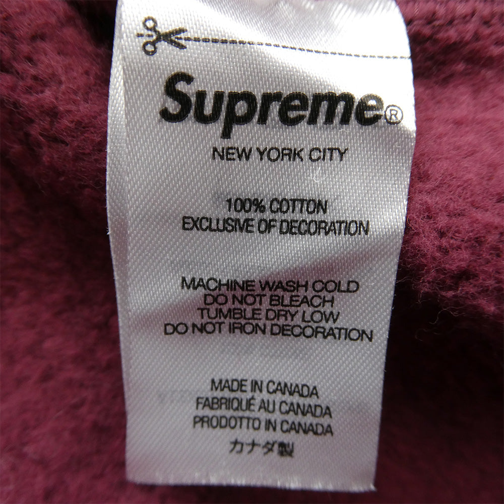 Supreme シュプリーム 21AW Box Logo Hooded Sweatshirt ボックスロゴ スウェット パーカー ワインレッド系 S【中古】