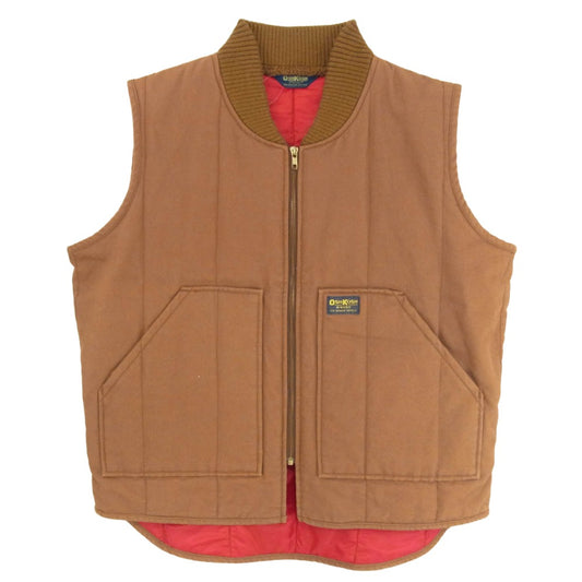 OSHKOSH オシュコシュ ダック生地 ワーク ベスト ブラウン系 40【中古】