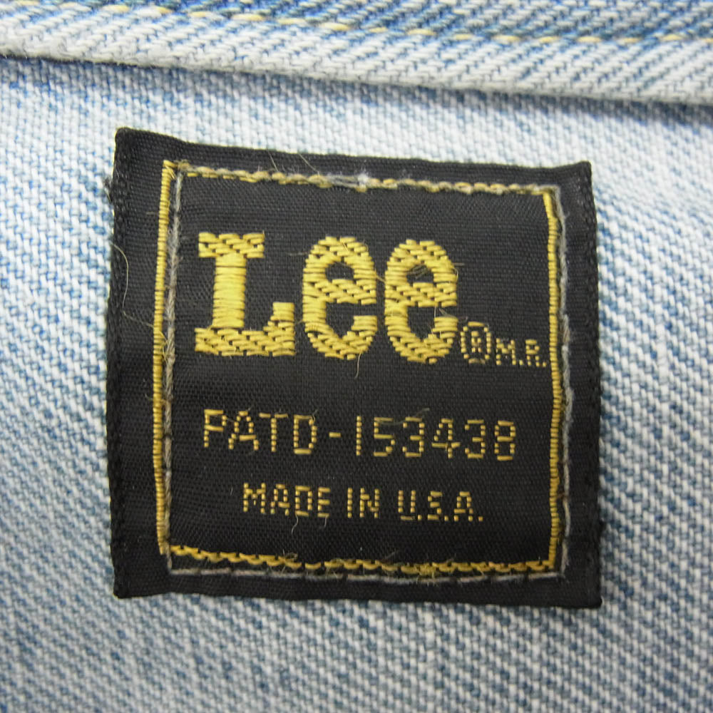 Lee リー PATD-153438 80s 90s USA製 デニム トラッカー ジャケット インディゴブルー系 サイズ表記無【中古】