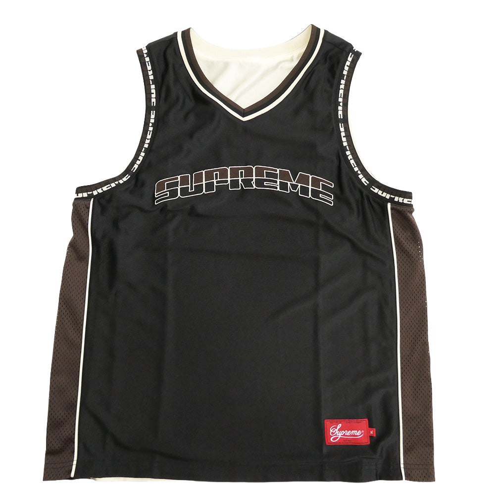 Supreme シュプリーム 22SS Reversible Basketball Jersey リバーシブル バスケットボール ジャージ ブラック系 ブラウン系 XL【中古】