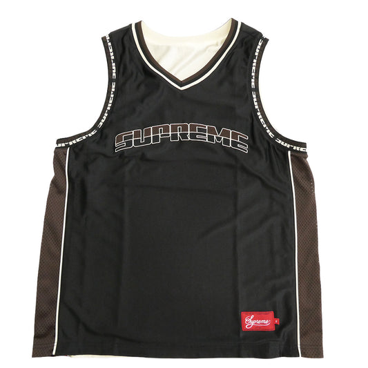 Supreme シュプリーム 22SS Reversible Basketball Jersey リバーシブル バスケットボール ジャージ ブラック系 ブラウン系 XL【中古】