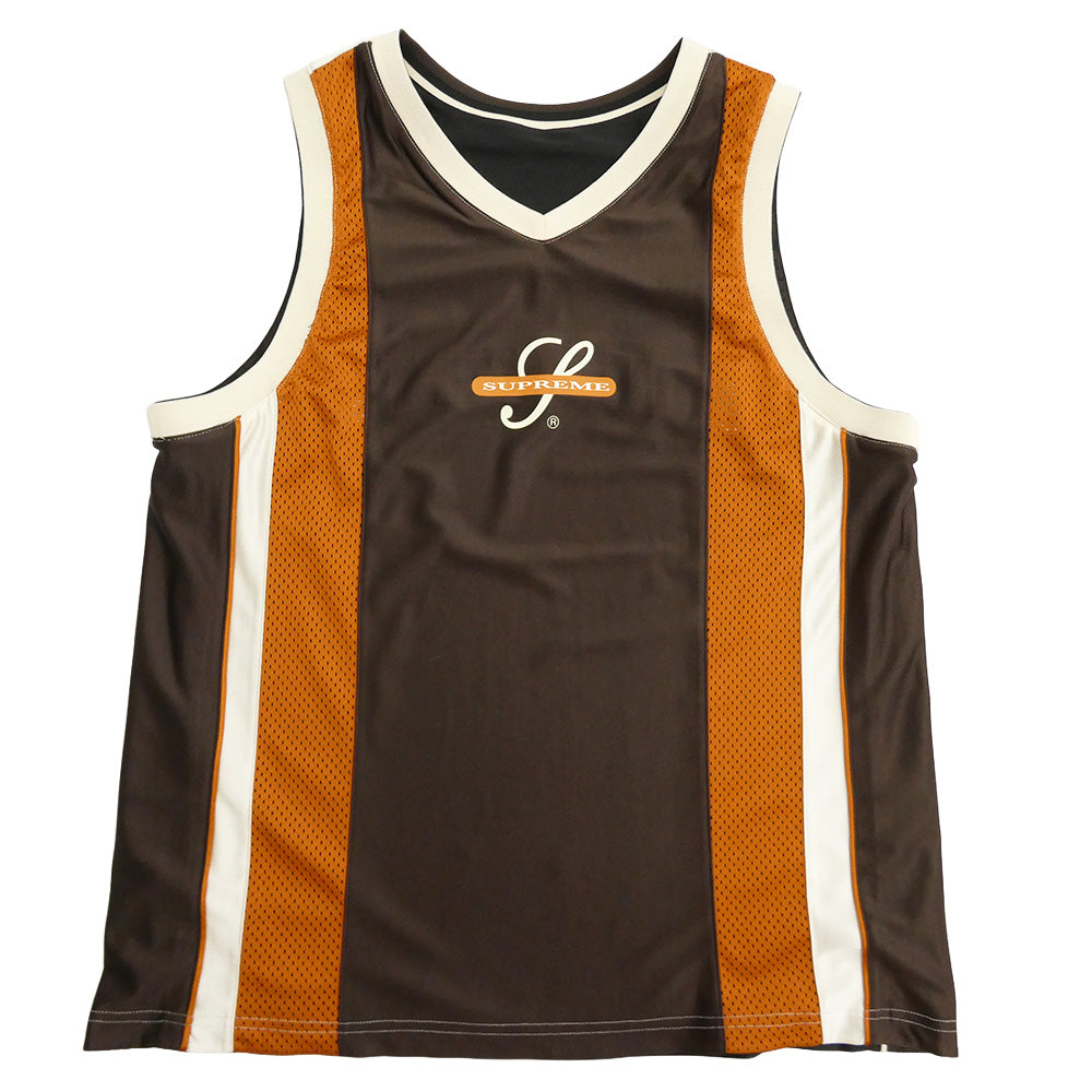 Supreme シュプリーム 22SS Reversible Basketball Jersey リバーシブル バスケットボール ジャージ ブラック系 ブラウン系 XL【中古】