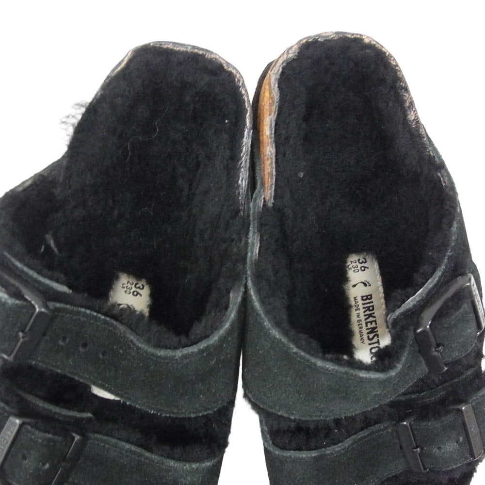 BIRKENSTOCK ビルケンシュトック Shearling アリゾナ シアリング サンダル ブラック系 36 23cm【中古】