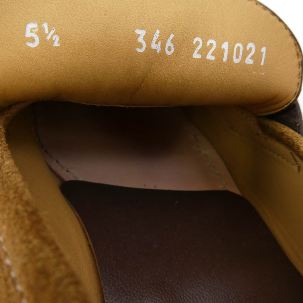 バレット スエード レザー コイン ローファー ブラウン系 5.5【極上美品】【中古】