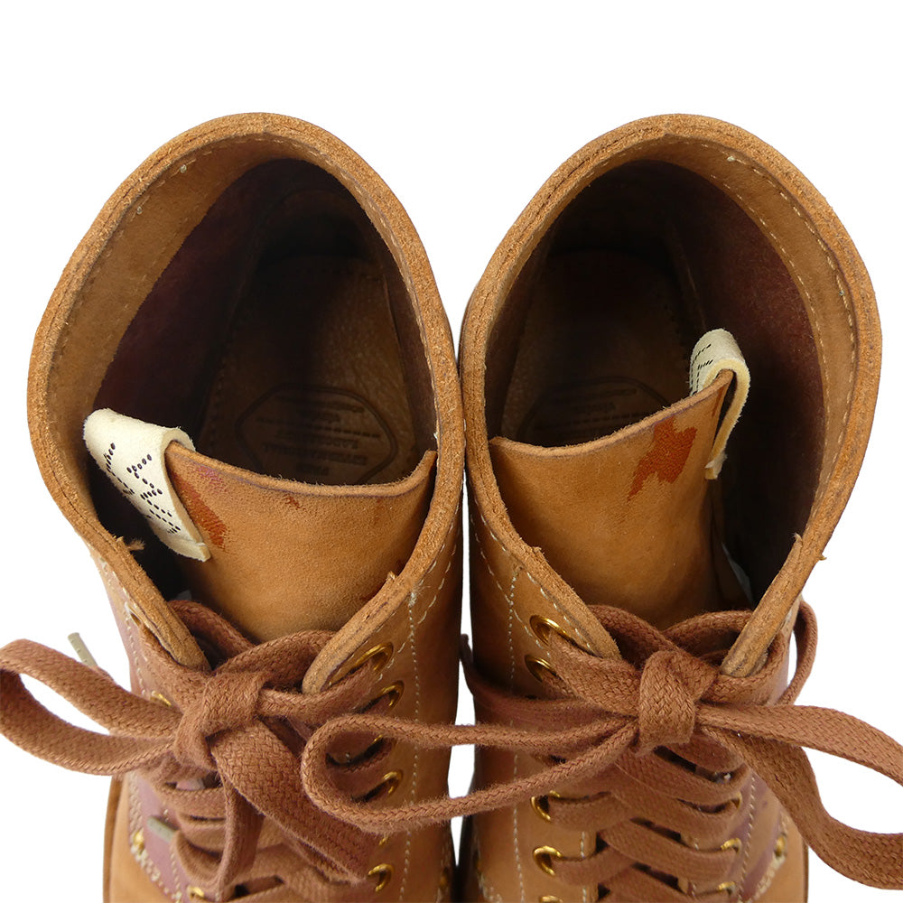 VISVIM ビズビム 0124302002001 BRIGADIER BOOTS-FOLK レザー ブーツ フォーク ブラウン系 US9【極上美品】【中古】