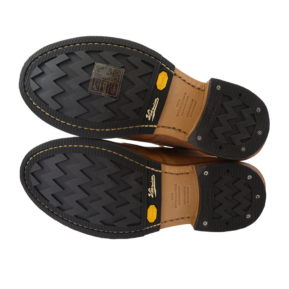 VISVIM ビズビム 0124302002001 BRIGADIER BOOTS-FOLK レザー ブーツ フォーク ブラウン系 US9【極上美品】【中古】