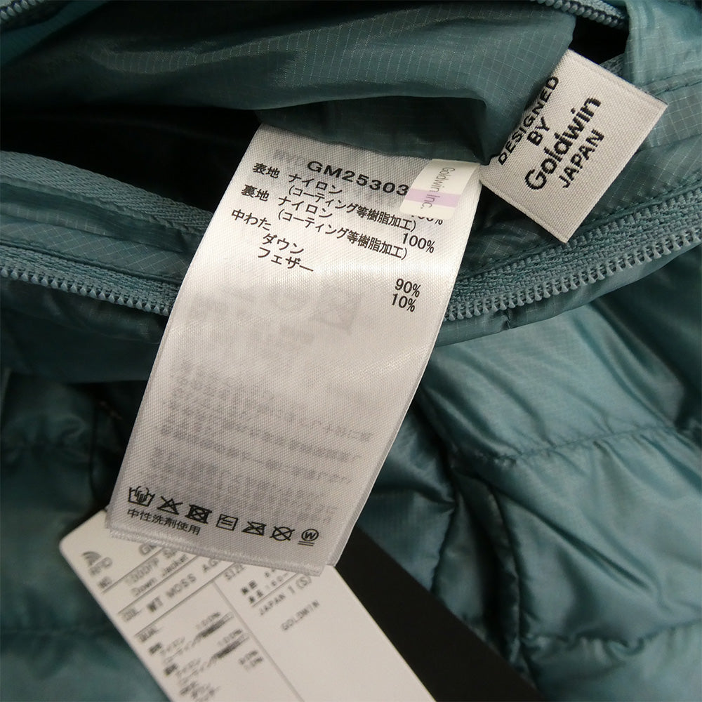 Goldwin ゴールドウィン GM25303 1000FP Sputtering Hooded Down Jacket フィルパワー スパッタリング フーデッド ダウンジャケット MOSS AGATE 1 モスアゲート 1【新古品】【未使用】【中古】