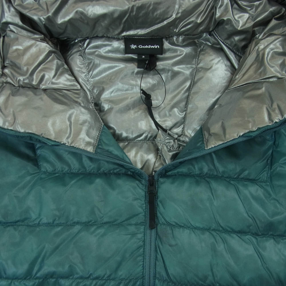 Goldwin ゴールドウィン GM25303 1000FP Sputtering Hooded Down Jacket フィルパワー スパッタリング フーデッド ダウン ジャケット グリーン系 MT MOSS AGATE L 3【新古品】【未使用】【中古】