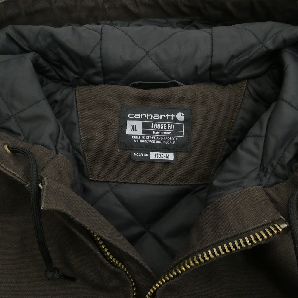 Carhartt カーハート J130-M Washed Duck Insulated Active Jacket LOOSE FIT ダック アクティブ ルーズフィット ジャケット ブラウン系 XL【中古】