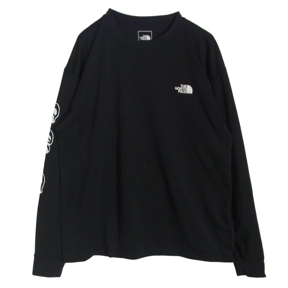 THE NORTH FACE ノースフェイス NT62392 L/S Free Run Crew フリーラン 長袖 クルーネック Tシャツ ロンT ブラック系 L【美品】【中古】