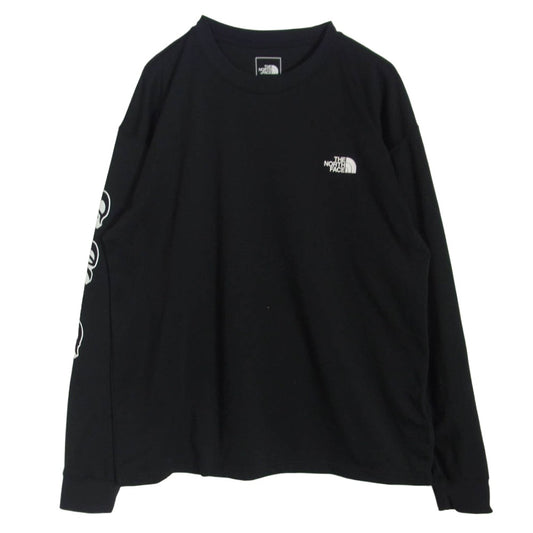 THE NORTH FACE ノースフェイス NT62392 L/S Free Run Crew フリーラン 長袖 クルーネック Tシャツ ロンT ブラック系 L【美品】【中古】